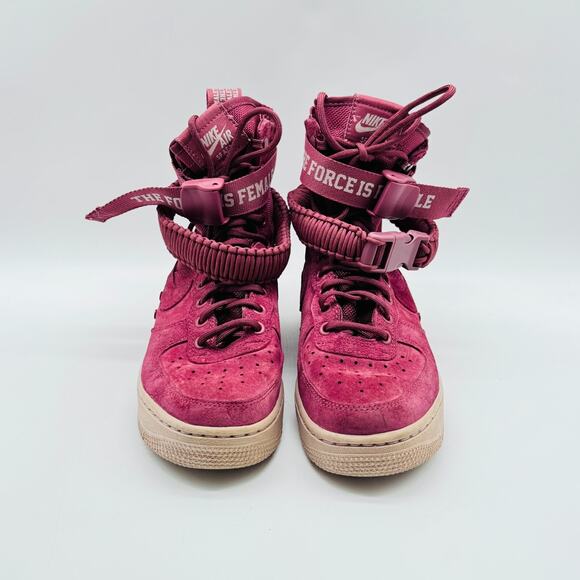 Nike Air Force 1 SF AF1 Womens 6 Burgundy Vintage Wine Force is Female - Picture 8 of 11